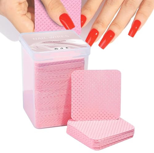 Cleaning Wipes - Lint Nail Wipes, 200 Pieces Nail Polish Remover Pads | Soft and Square Lint Wipes for Eyelash Glue, Nail Polish Remover Pads, Nail Polish Remover Wipes
