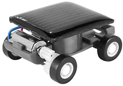 Lonrtesw Mini Voiture de Haute Qualite Jouet Solaire de Coureur de Voiture Gadget educatif pour Enfants Jouet d' Solaire de Noir