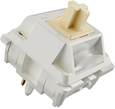 kutethy GATERON Creamy Keyboard Switches, RGB LED Heavy Tactile 5 Pin Pre-lubed 48gf Switches for MX Mechanical Keyboard (90PCS)