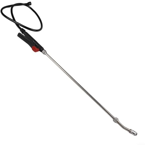 Eawfgtuw Edelstahl-Gartensprüher 73,7 cm mit verstellbarer Düse, ergonomischer Griff, Hochdruckreiniger-Spray für Autowäsche, Pflanzenbewässerung, Gewindeanschluss, 1,1 m Schlauch