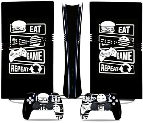 Anti Rayures pour PS5 Pro Skin Disc Edition & pour PS5 Pro Skin Digital Edition Console Et Contrôleur Vinyl Cover Skins Wraps Scratch Resistant Compatible 67304 sans Mousse(Disc Version)