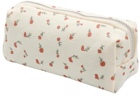 OYIWINMI Federmäppchen für Schule Büro, Federtasche mit Reißverschluss, Mäppchen mit Aesthetic Blumen, Pencil Case für Mädchen Kosmetiktasche und Geldtasche