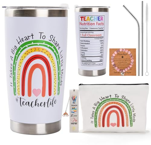GYBOOM Teacher Gifts,Best Thank You & Appreciation Gifts for Women - Birthday, Retirement, End of Year, Christmas & Thanksgiving (White-1)