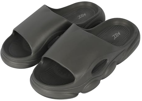 A2Z Mens Sliders EVA Foam Cushioned Slip On Sandals Lightweight - Slider MEN 1303 Grey 11 UK