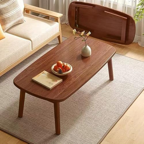 Generisch Klappbarer Couchtisch tragbarer rechteckiger Tisch Japanischer Couchtisch Im Wohnzimmer, Tatami-Tisch, Schwebender Fenster-Balkontisch (80 * 55 * 44cm)