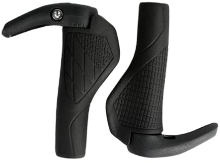Alasum Fahrradgriffe aus Robustem Gummi Rutschfestes Design Stoßdämpfend für Mountainbike Rennrad Faltrad Ergonomische Lenkergriffe Einfach Montierbar Komfortable Fahrrad zubehör Schwarz