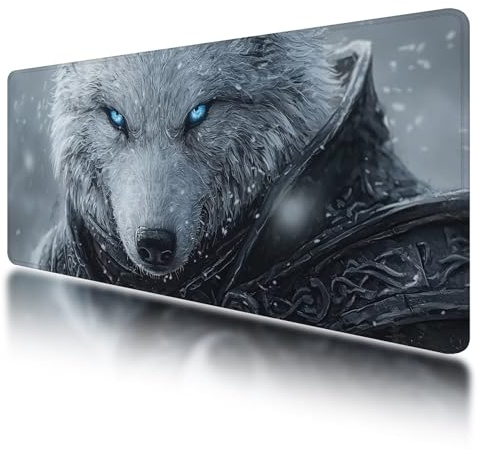 Gaming Mouse Pad, Large Mouse Mat 800x400mm, Grey Desk Mat with Non-Slip Rubber Base & Waterproof, Cool Gaming Mousepad XXL Smooth Surface with Stitched Edges, Home and Office Desk Accessories, -550