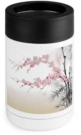 Cherry Blossoms Tree Print Can Cooler 12oz | Insulated Can Holders for Drinks 12oz Cans - Beer, Seltzer, and Soda, Portable, Durable
