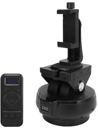 Sxhlseller Motorisierter Panorama-Stativkopf, Ferngesteuerter Schwenk-/Neigekopf, Automatisch Drehbarer Kopf für Kreative Fotografie, Vlog-Aufnahmen, 360°-Drehung, für Mobiltelefone, Spiegellose