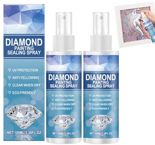 2 Bottiglie Da Spray Colla Per Diamond Painting,200 Ml Diamond Painting Sigillo,Spray Sigillante Per Pitturaa Diamante,Per Pittura Digitale E Pittura Con Diamanti