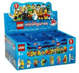 LEGO Minifigures Thekendisplay Serie 2, sortiert
