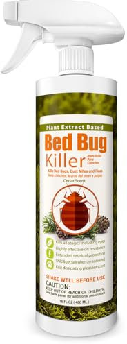 EcoVenger Bed Bug Killer Spray (480ml), Quickly Kills Bed Bugs, Nymphs, Eggs, Dust Mites, Lice & Resistant Bugs, 2 Weeks Extended Residual, Plant Based Non-Toxic, Safe for Children & Pets