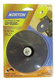 Norton Halterungsscheibe für Schleifscheiben, Schaft 6 mm, 125 x 12 mm