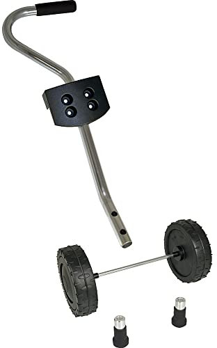 Mesto Transportwagen Kit (Zubehör; 4-teilig; mit Rädern und Lenkstange; schwarz/chrom) 3960D