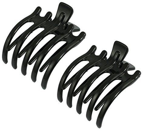 Mytoptrendz® Ladies Crab Style Hair Claw Clamp Black Set of 2
