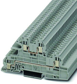 PHOENIX CONTACT UTI 2,5LL Installationsetagenklemme 0,2-4qmm 5,2mm gr Terminalblock Grau Thermoplast 400V 24A DIN-Schienenmontage