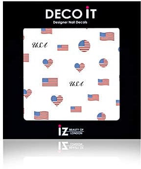 USA Flag Nail Decals/Stickers by iZ Beauty LDN