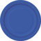 Royal Blue Solid Round Paper Dessert Plates (17cm) 8 Count - Vibrant Paper Plates for Parties and Events, Perfect for Appetizers, Snacks, and Desserts