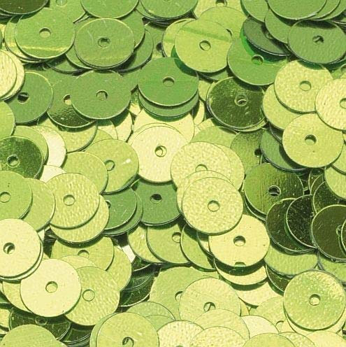 Efco rund flach Pailletten, hellgrün, 6 mm, 40 g, 4000-piece