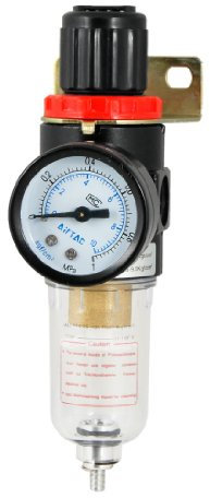 sourcing map Schwarz, 15 cm hoch, AFR - 2000 Quelle Druckluft Behandlung Druckminderer 1/PT 10.16 cm de