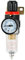 sourcing map Schwarz, 15 cm hoch, AFR - 2000 Quelle Druckluft Behandlung Druckminderer 1/PT 10.16 cm de