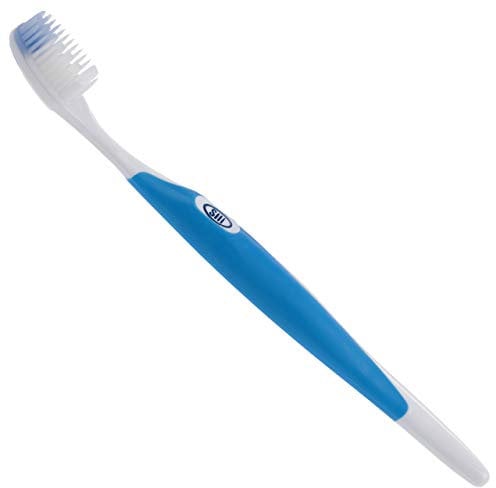 Silikon-zahnbürste ~ Valplast Waschmittel Bürste für Flexibel Zahnersatz, Super Sanft Sensitiv Borsten - Blau