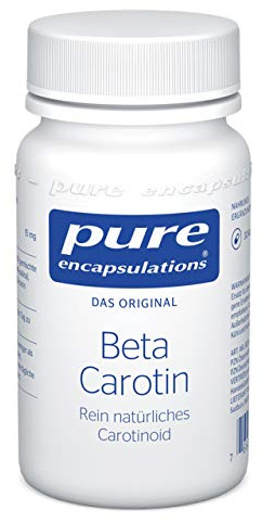Pure Encapsulations - Beta Carotin Kapseln – Natürliches Carotinoid aus Dunaliella-Alge, Leicht zu Schlucken – 30 Kapseln