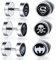 Feilok Edelstahl Herren Ohrstecker, Punk Rock Batman Totenkopf Superman Super Hero Ohrringe Ohrschmuck, 6 Stück