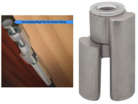 Nuk3y Door Saver 3 III Hinge Pin Stop for Residential Doors Fits All 3 to 4-1/2 Hinges, Satin Nickel by Nuk3y