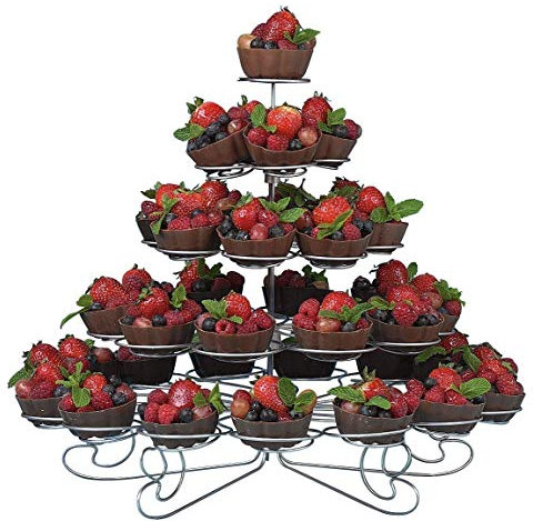 WedDecor 5 Tier Spiral Cupcake Stand Metal Dessert Table Decorations Cupcake Holder Tower Cake Stand for Wedding Baby Shower Afternoon Tea Birthday Reception Parties Events, Get-together, 41 Holder