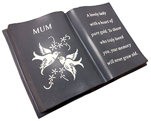 David Fischhoff Mum Dove Memorial Book, Poly Resin, Grey, 18 x 6 x 12.5 cm