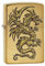 Zippo Unisex Dragon Design Sturmfeuerzeug, Goldmessing, Regular