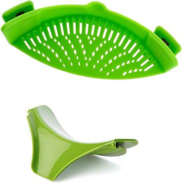 Passoire à clip en silicone + entonnoir pour casserole, taille universelle, matériau de qualité approuvé par la FDA, résistant à la chaleur
