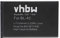 vhbw 1x batteria compatibile con Brondi, Manta, Media-Tech, TEXET, VEX, Kazam, MaxCom, Micromax smartphone cellulare (600mAh, 3,7V, Li-Ion)