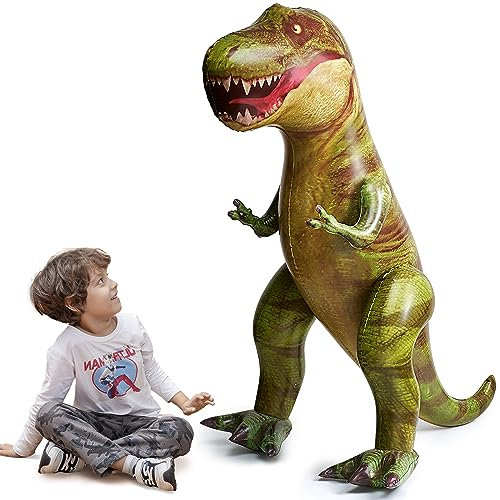 JOYIN Gigante t-Rex del Dinosaurio por Inflable Piscina decoración de Fiesta, Regalo de la Fiesta de cumpleaños para niños y Adultos (Mayores de 5ft. Tall)