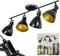 Deckenleuchte Koppom, Deckenlampe aus Metall in Schwarz/Gold, 4-flammig, mit verstellbaren Strahlern, 4 x E14-Fassung, Spot im Retro/Vintage Design, ohne Leuchtmittel