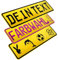 L & P Car Design FKZ 1 Stück Fun Kennzeichen 52cm x 11cm Wunschtext Bohrung Beschichtungsfarbe Individuell Wunschkennzeichen Wunschprägung Namenskennzeichen Namensschild Farbe GELB