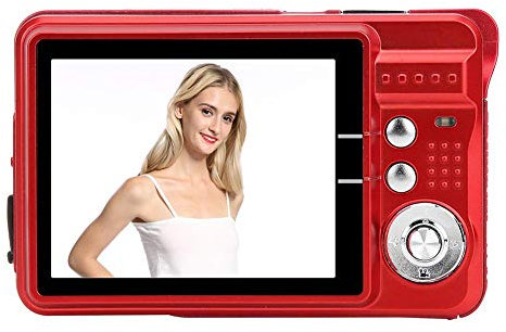 Appareil Photo numérique à Zoom 8X, Appareil Photo Portable avec écran LCD TFT de 2,7 Pouces et Microphone intégré, caméra vidéo Haute définition 1280x720, Mise au Point Automatique(Rouge)