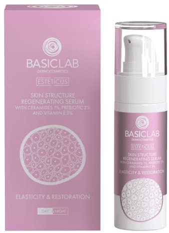 BasicLab Dermocosmetics Regenerierendes und stärkendes Gesichtsserum 30 ml Für Frauen und Männer, Tag und Nacht geeignet Emulgierendes Serum