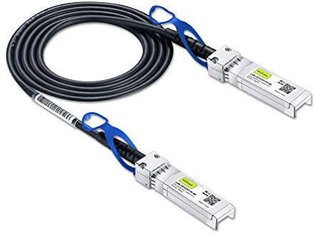 10Gtek 25G SFP28 DAC Cavo 0.5-Meter(1.65ft), 25GBASE-CR Passive Direct Attach Copper Twinax Cable per Cisco SFP-H25GB-CU0.5M, Ubiquiti UC-DAC-SFP28, MikroTik XS+DA0001,Supermicro SFP28,Synology SFP28