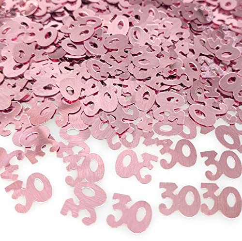 Andiker 30 Birthday Confetti Rose Gold 30g, 30th Metallic Foil Sequins Table Scatter Sprinkles for 30 Years Birthday Party Anniversary Table Party Decorations
