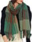 HYUET Winter Pashmina Schal Schal Damen Plaid Elegant Lange Weiche Warme Wickelschals Tartan Tartan Wrap Strickschal Winter Poncho Stola Pashmina für Damen Herren,grün-1,65 * 185 cm