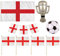 labreeze England Family Party Set St George's Cross Flag Bunting Handheld Flag Inflatable Trophy Football
