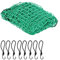 Relaxdays Anhängernetz 2 x 3 m Red Remolque, 8 Ganchos, Marcas en Esquinas, Cuerda de Goma, Fijación Carga, Malla de Cobertura, Verde, Caucho