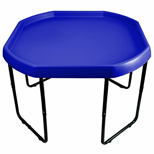 Large 100cm Coloured Mixing Tray AND Height Adjustable Stand Included - For Fun & Messy Sand, Water & Glitter Play in School and Nursery or Home and Garden (Dark Blue)