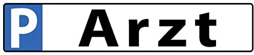 AGDeko® Blechschild 46x10cm Parkplatz Schild ARZT reservierter Stellplatz Firma Laden Haus KFZ Kennzeichen Format