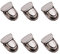 PLABBDPL 6 Stück Verschluss Schloss für Tasche, Tuck Lock, Geldbörse Push Lock Sets,Taschenverschluss Metall, Mappenschloss, Portemonnaie Verschluesse,für Tasche Portemonnaie Geldbörse Ledertasche DIY