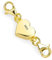 14K Gold Heart Magnetic Necklace Clasps and Closures 925 Sterling Silver Double Lobster Clasp Magnetic Jewelry Clasps for Necklaces