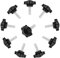 JJWNMLL 10 tornillos de sujeción M8 x 25 mm, tornillos de pulgar de repuesto, tornillo de apriete de perilla de mano de estrella, agarre negro