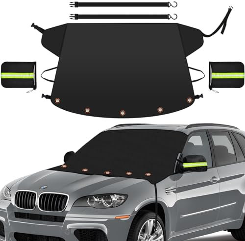 Humairc Auto Frontscheibenabdeckung Scheibenabdeckung mit Magnet Magnetisch Windschutzscheibe Winterabdeckung UV Schutz für SUV Truck PKW